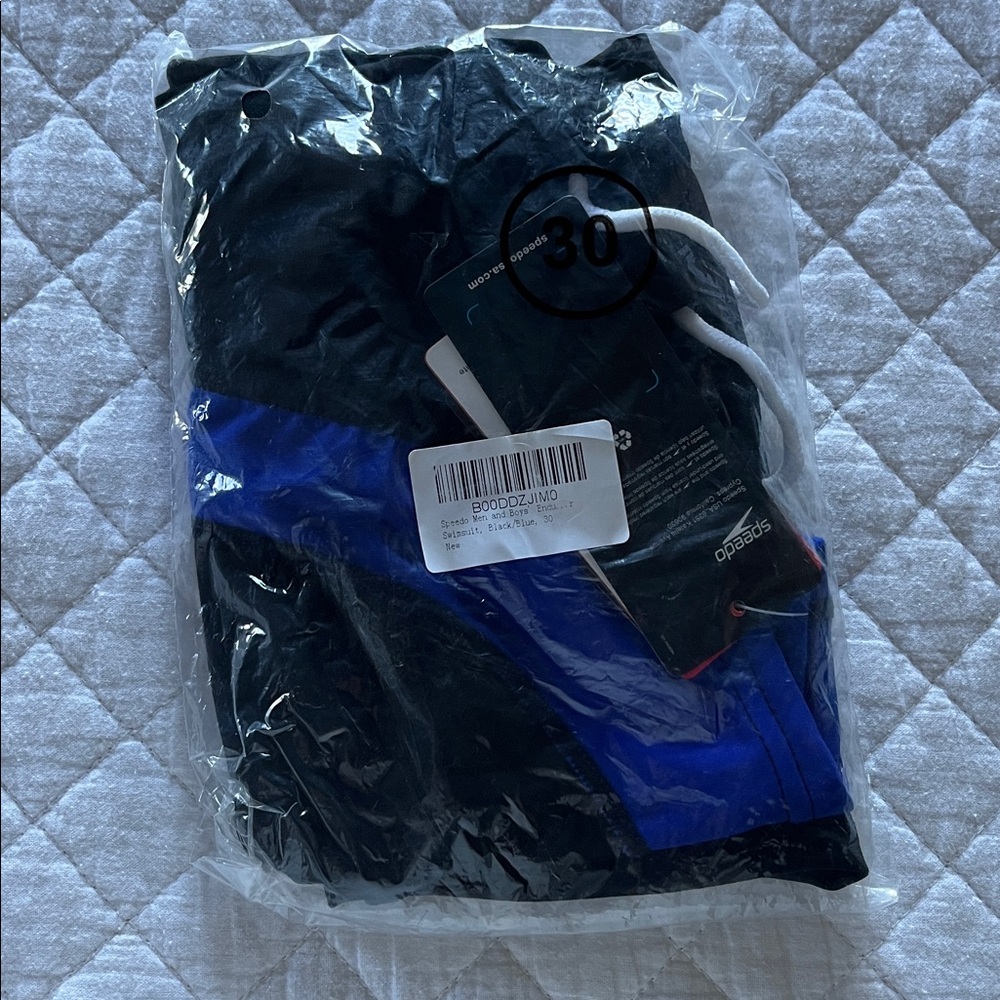 Speedo Black and Blue Swim Trunks